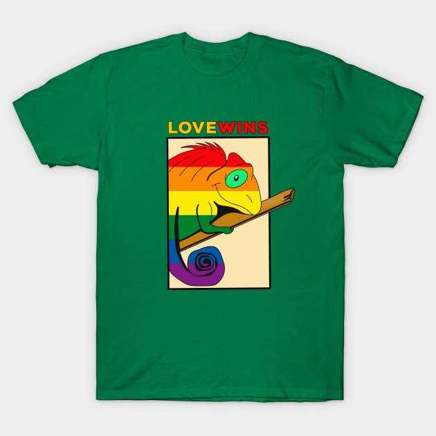 Love Wins Chameleon T-Shirt by DiegoCarvalho